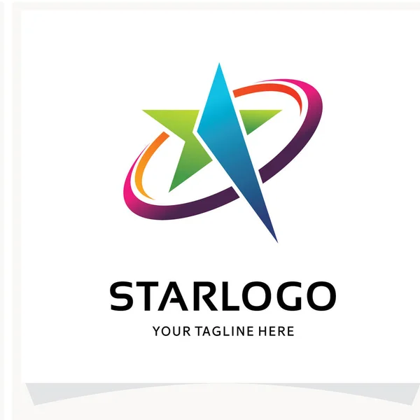 Modelo Design Logotipo Estrela Inspiração Com Fundo Branco — Vetor de Stock