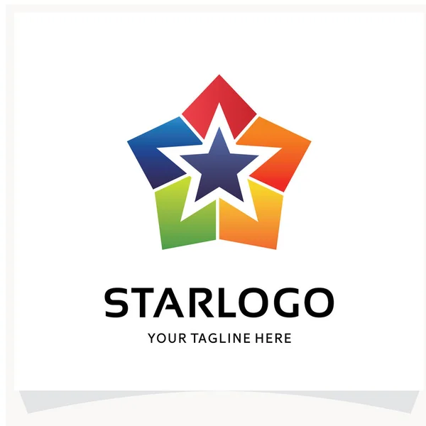 Πρότυπο Σχεδιασμού Λογοτύπου Star Logo Έμπνευση Λευκό Φόντο — Διανυσματικό Αρχείο