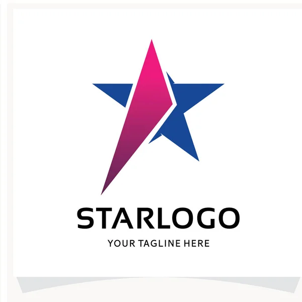 Star Shield Logo Design Template Inspiration White Background — 스톡 벡터