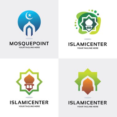 İslam Merkezi Öğrenme Logosu Tasarım Şablonu Koleksiyonunu Ayarladı