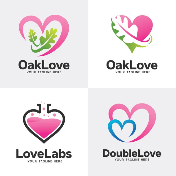 Love Logo Set Design Template Collection —  Vetores de Stock