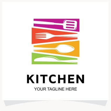Mutfak Stüdyosu Logo Tasarımı Beyaz Arkaplan İlham Şablonu