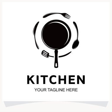 Mutfak Stüdyosu Logo Tasarımı Beyaz Arkaplan İlham Şablonu