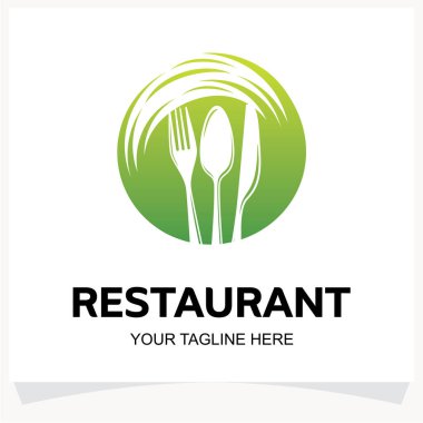 Restoran Logosu Tasarım Şablonu Beyaz Arkaplan İlhamı