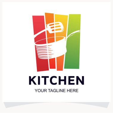 Mutfak Stüdyosu Logo Tasarımı Beyaz Arkaplan İlham Şablonu