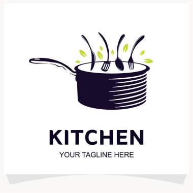 Mutfak Stüdyosu Logo Tasarımı Beyaz Arkaplan İlham Şablonu
