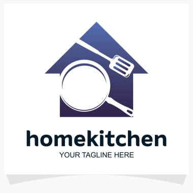 Ev Mutfağı Logo Tasarım Şablonu Beyaz Arkaplan İlhamı
