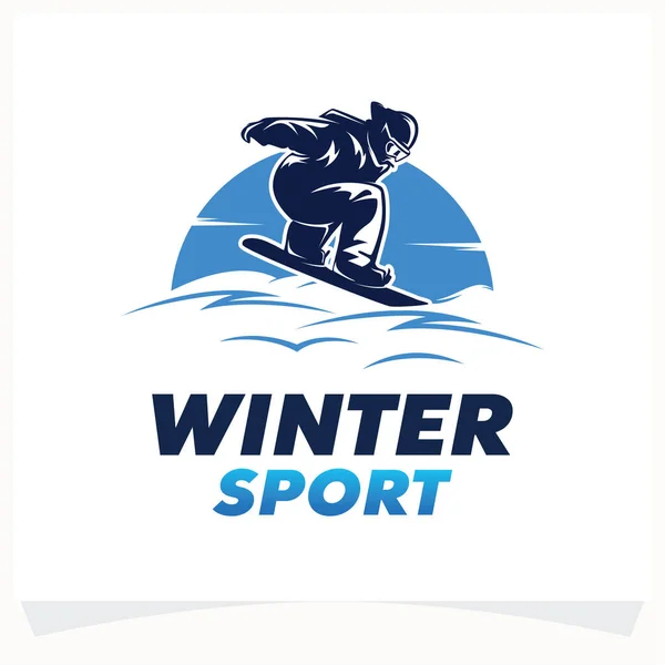 Winter Sport Logo. Snowboarding Logo Design Template