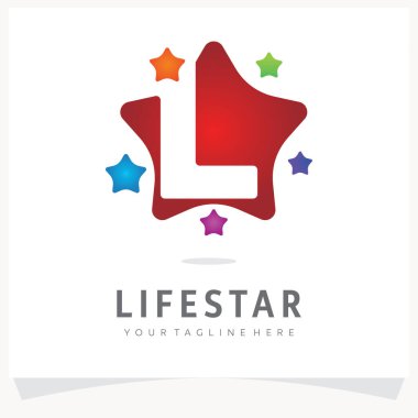 Renkli Çokgen Kuyruklu Yıldızı, Logo Tasarım Şablonu İlhamı, Uygulama Simgesi Tasarımı