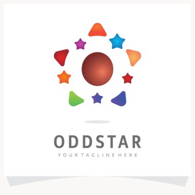 Renkli Çokgen Kuyruklu Yıldızı, Logo Tasarım Şablonu İlham Harfi, Uygulama Simgesi Tasarımı