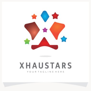 Renkli Çokgen Kuyruklu Yıldızı, Logo Tasarım Şablonu İlhamı, Uygulama Simgesi Tasarımı