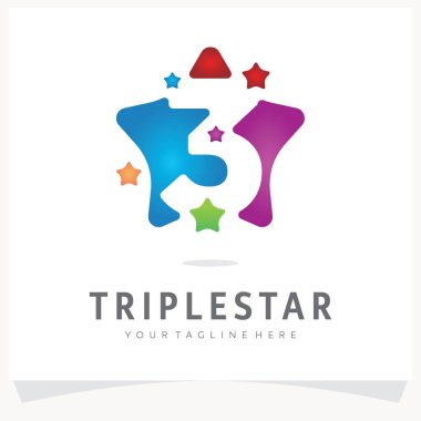 Renkli Çokgen Kuyruklu Yıldızı, Logo Tasarım Şablonu İlhamı, Uygulama Simgesi Tasarımı
