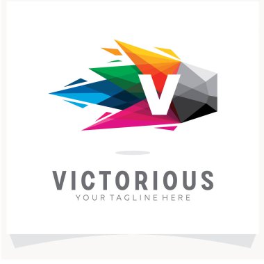 Renkli Çokgen Kuyruklu Yıldızı, Logo Tasarım Şablonu İlham Harfi, Uygulama Simgesi Tasarımı