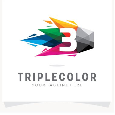 Renkli Çokgen Kuyruklu Yıldızı, Logo Tasarım Şablonu İlhamı, Uygulama Simgesi Tasarımı