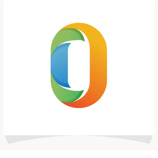Numéro Logo Avec Style Ligne Coloré Modèle Conception Logo Avec — Image vectorielle