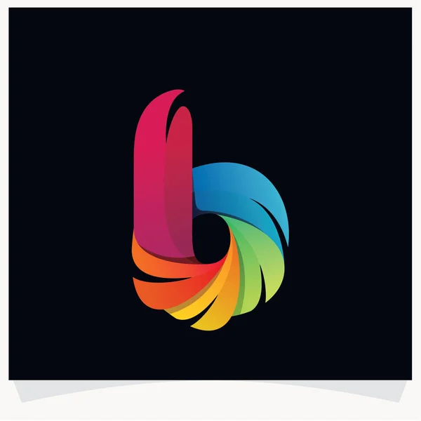 Lettre Logo Coloré Lignes Torsadées Style Modèle Conception Logo Avec — Image vectorielle
