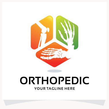 Beyaz Arkaplan ile Ortopedik Logo Tasarım Şablonu İlhamı