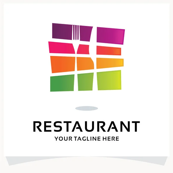 Restauracja Logo Design Szablon Inspiracja Białym Tle — Wektor stockowy