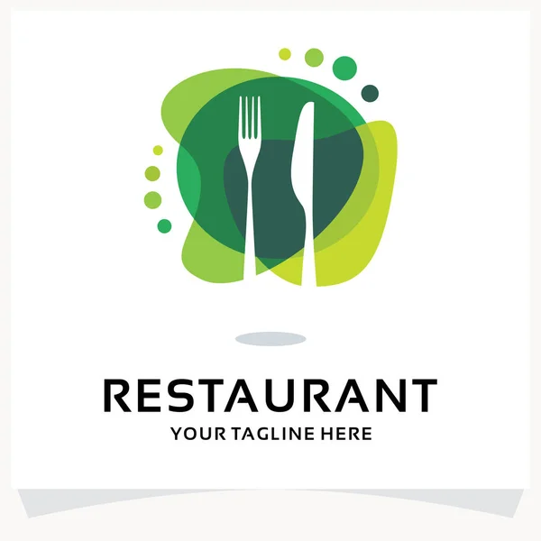 Restaurant Logo Design Template Inspiration Mit Weißem Hintergrund — Stockvektor