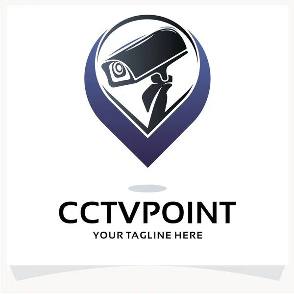 Inspiración Plantilla Diseño Logotipo Cctv Point Con Fondo Blanco — Vector de stock