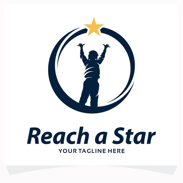 Beyaz Arkaplan ile bir Yıldız Logo Tasarım Şablonuna Ulaş