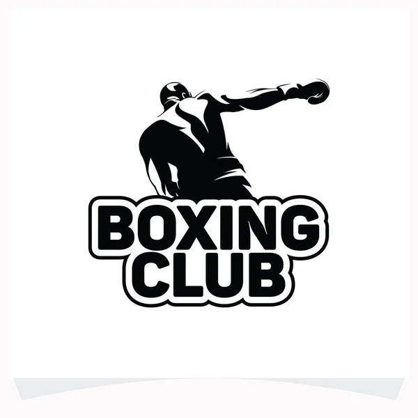 Mal Boxing Sport Logo Design Med Hvit Bakgrunn – stockvektor