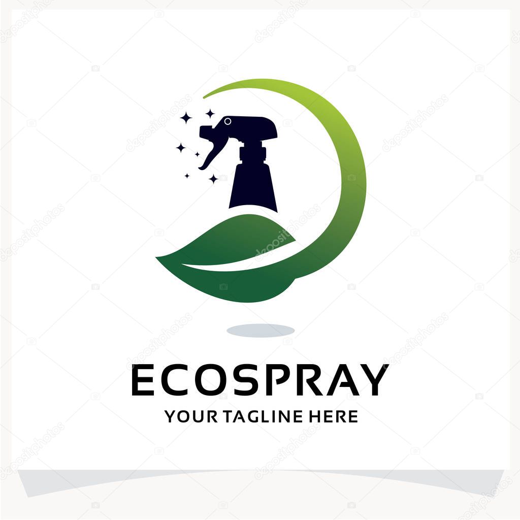 Eco Spray Logo Design Template Inspiration with White background