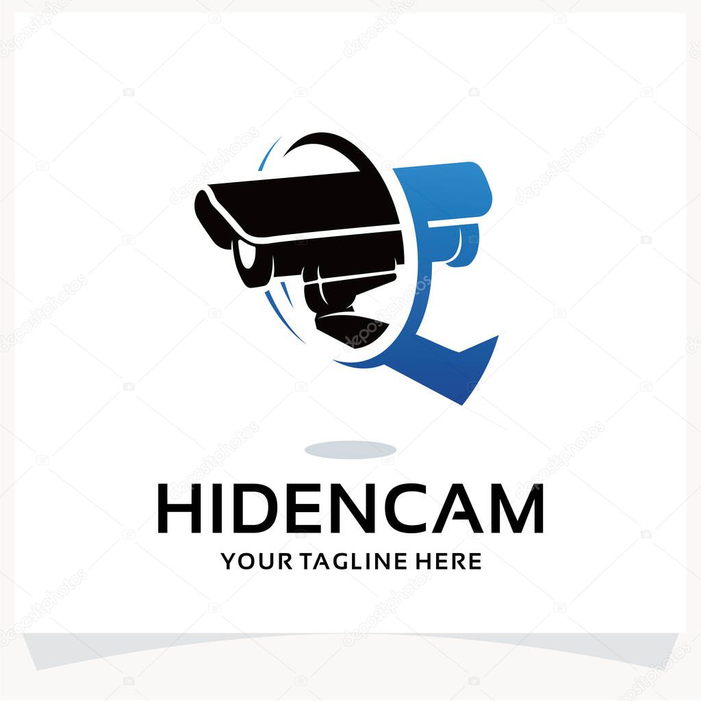Hidden Camera Logo. CCTV Logo Design Template Inspiration with White Background