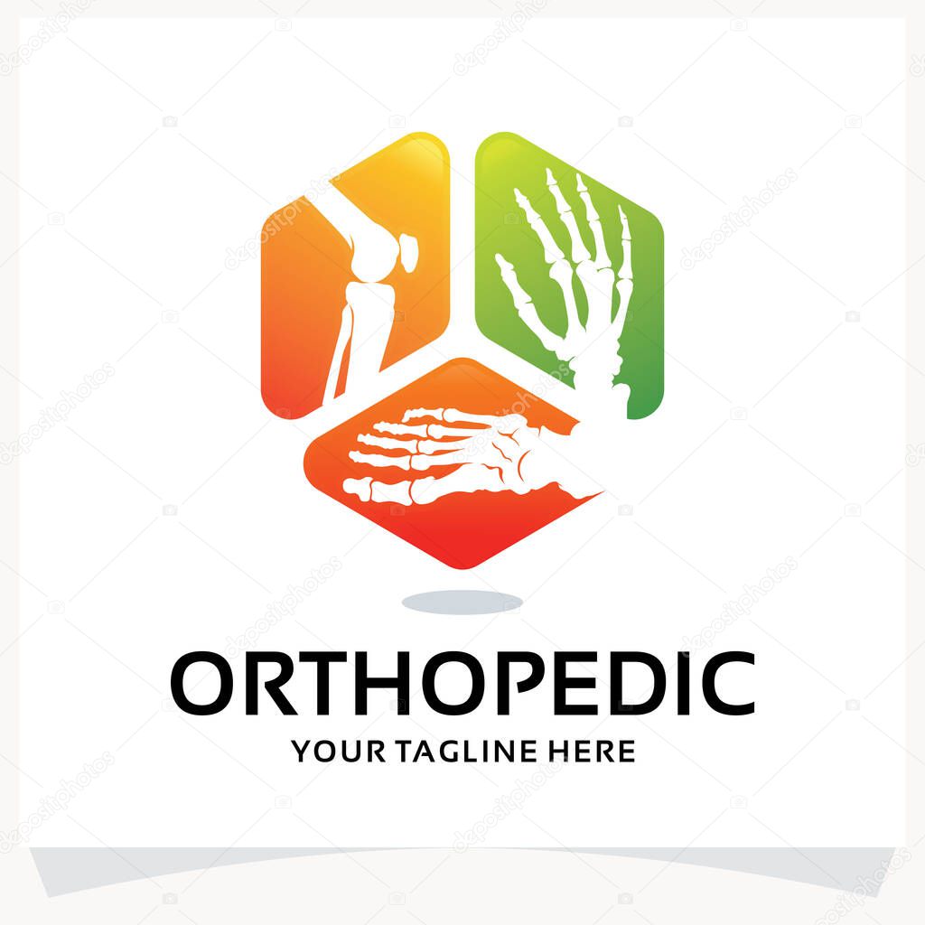 Orthopedic Logo Design Template Inspiration with White Background