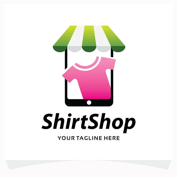 Сорочка Магазин Логотип Шаблон Дизайн Шаблон Білим Тлом — стоковий вектор