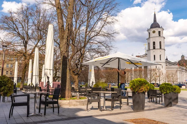 Vilnius Lituania Abril 2021 Vilnius Reabre Bares Restaurantes Después Del — Foto de Stock