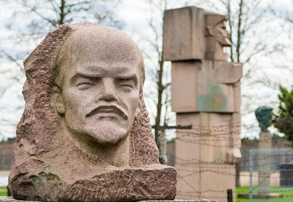 Druskininkai Lituania Maggio 2021 Busto Scultura Marmo Lenin Rivoluzionario Politico — Foto Stock