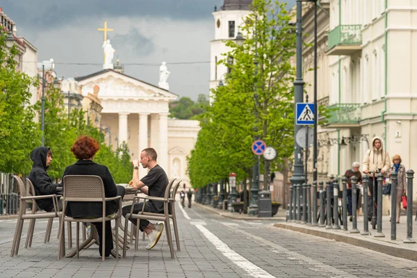 Vilnius Lituânia Maio 2021 Bar Livre Restaurante Para Ser Transformado — Fotografia de Stock