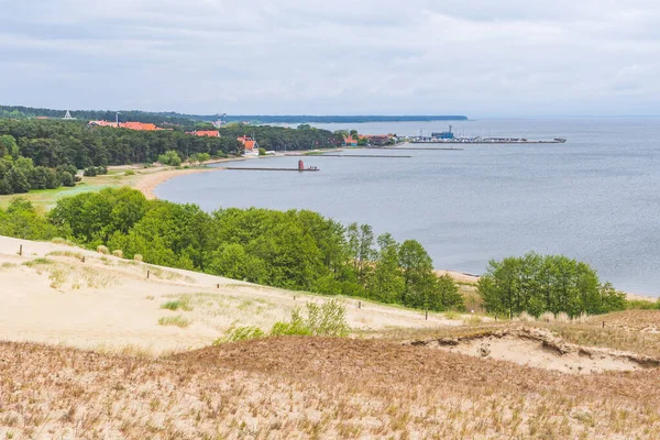 Vista Panorâmica Dunas Areia Nida Klaipeda Lituânia Europa Curonian Spit — Fotografia de Stock