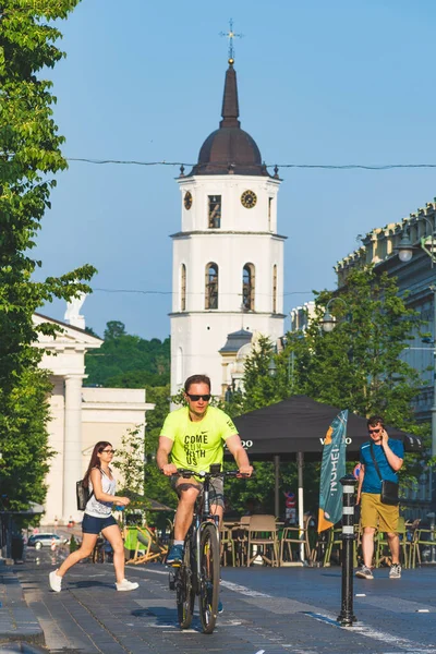 Vilnius Litouwen Juni 2022 Fietsen Racefiets Vilnius Centrum Heropend Met — Stockfoto