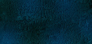 Mavi, elde boyanmış, eski, sıkıntılı, sarı lekeli grunge beton deseni tasarımı. Hasarlı desenli benekli çimento arka planı web afişi olarak.