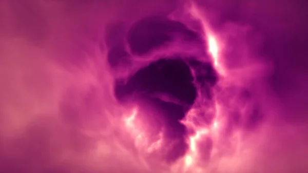 Esoterical Abstract Zen Purple Violet Smoke Cloud Tunnel Ethereal Nebula — Stockfoto