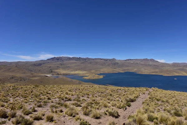 Mirador Lagunillas Puno Distrikt 444 Meter Höjd Altiplano Sjö Gränsar — Stockfoto