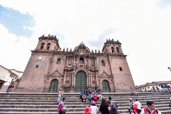 Catedral Católica Cusco Fue Construida Mediados Del Siglo Xvii Bloques — Foto de Stock