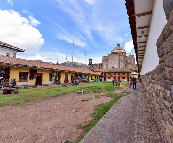 Qorikancha Altın Bölge Güneş Tapınağı Cusco Yaratıcı Tanrı Viracocha Tanrıçası — Stok fotoğraf