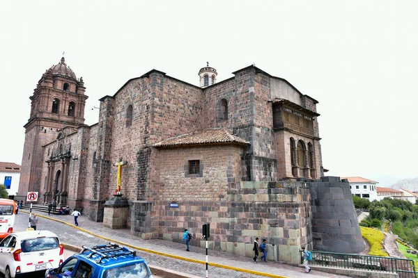 Catholic Cathedral Cusco Built Mid 17Th Century Stone Blocks Sacsaywaman — Stock Photo, Image