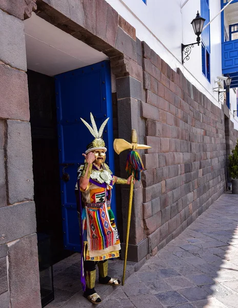 Qorikancha Golden Precinct Solens Tempel Cusco Tillägnades Viktiga Inkabudar Som — Stockfoto