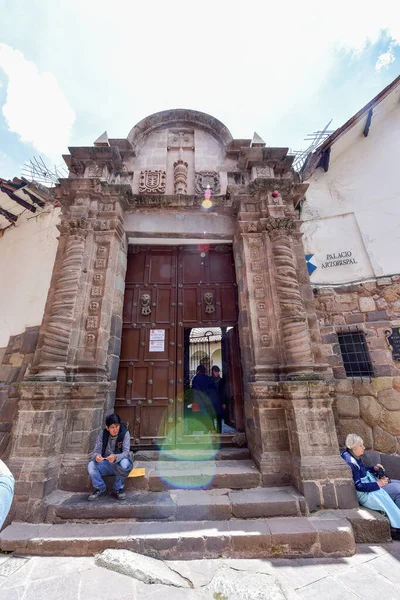 Palacio Arzobispal Cusco Perú Una Casa Colonial Ubicada Ciudad Cusco —  Fotos de Stock