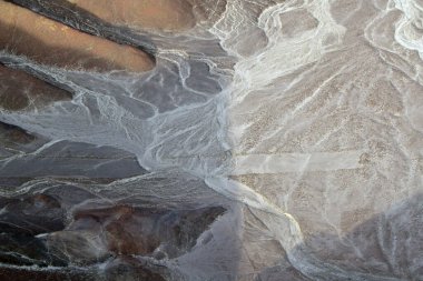 Nazca Çölü 'nden muhteşem görüntüler. Nazca, Peru 'da Nazca hatlarından sorumlu bir şehirdir ve ortalama yıllık yağış ortalaması 4 mm ile dünyanın en kurak bölgelerinden biridir.