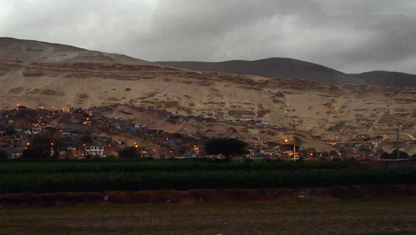 Pemandangan Malam Kota Nazca Perunazca Adalah Sebuah Kota Dan Sebuah — Stok Foto