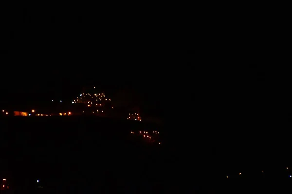 Vista Nocturna Ciudad Nazca Perunazca Una Ciudad Sistema Valles Costa —  Fotos de Stock