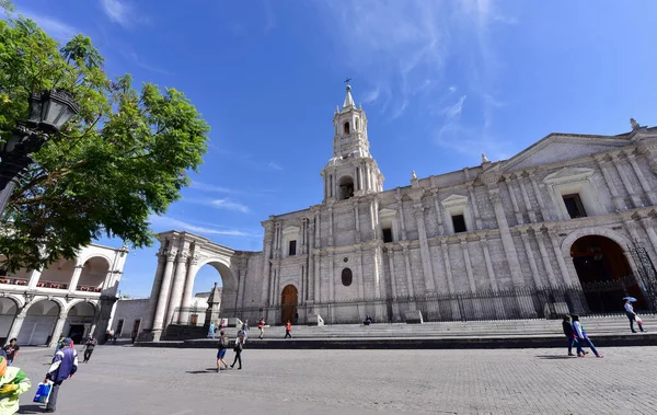 Iglesia Compana Arequipa Construido Por Los Jesuitas Monumento Arquitectura Religiosa — Foto de Stock