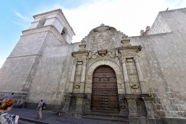 Chiesa Compana Arequipa Costruito Dai Gesuiti Monumento Architettura Religiosa Del — Foto Stock