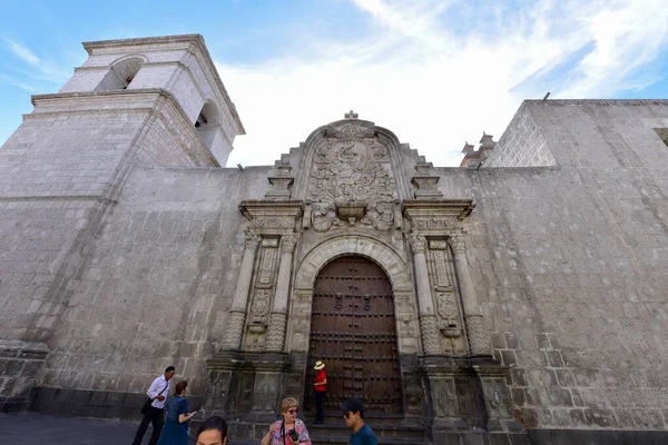 Iglesia Compana Arequipa Construido Por Los Jesuitas Monumento Arquitectura Religiosa —  Fotos de Stock