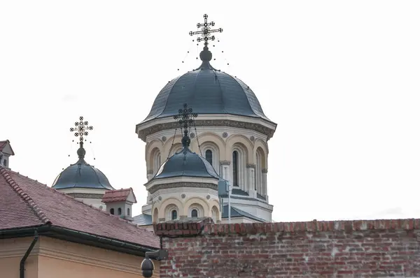 Προβολή Καθεδρικός Ναός Στην Alba Iulia Αφιερωμένος Στην Αγία Τριάδα — Φωτογραφία Αρχείου
